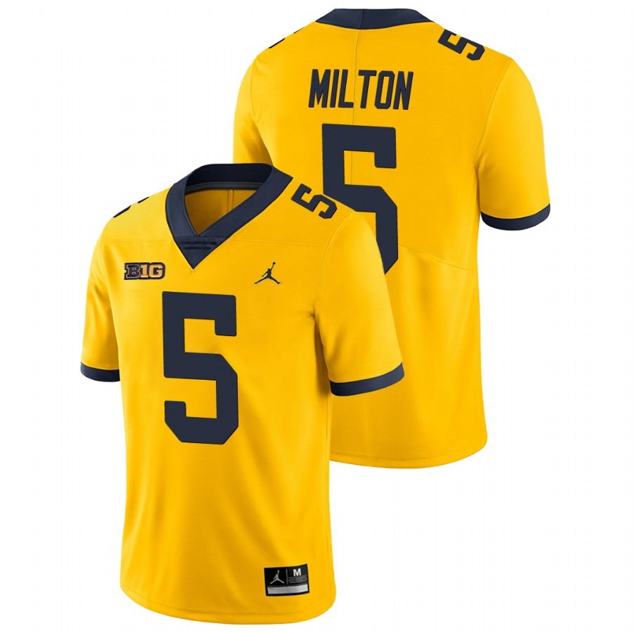 Michigan Wolverines Men's NCAA Joe Milton #5 Yellow Game College Football Jersey IWR2749KP